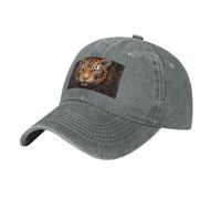 WZYCWB Casquette de baseball imprimée Tigre Moustachette Blanche, Casquette de baseball sportive et décontractée, visière solaire, gris, Taille unique