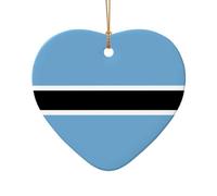WZYCWB Ce drapeau de sapin de Noël en céramique en forme de cœur imprimé avec un motif est parfait pour les fêtes de Noël d'hiver et la décoration de la maison.