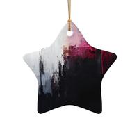 WZYCWB Ce pinceau binaire en céramique en forme d'étoile imprimé avec un motif est parfait pour les fêtes de Noël d'hiver et la décoration de la maison.