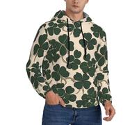 WZYCWB Celtic Clover Sweat à capuche ample à manches longues avec cordon de serrage pour homme, noir, XX-Large