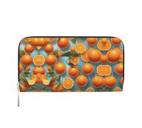 WZYCWB Ces pochettes en cuir noir avec fermeture éclair et porte-cartes sont parfaites pour les voyages ou un usage quotidien, Beaucoup d'oranges délicieuses, Taille unique