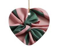 WZYCWB Cette écharpe en céramique en forme de cœur rose vert imprimé avec un motif est parfaite pour les fêtes de Noël d'hiver et la décoration de la maison.