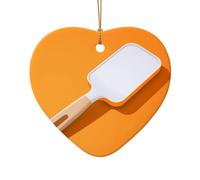 WZYCWB Cette spatule blanche en forme de cœur pour sapin de Noël imprimée avec un motif est parfaite pour les fêtes de Noël d'hiver et la décoration de la maison.