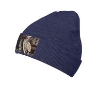 WZYCWB Chapeau de cowboy chaud extensible noir imprimé bottes occidentales chapeau tricoté noir - Convient pour les hommes et les femmes, les voyages en plein air, les activités d'hiver, bleu marine