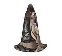 WZYCWB Chapeau de cowboy noir bottes occidentales M à motif cape à capuche costume de cosplay - Accessoires de costume de fête de vacances