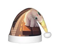 WZYCWB Chapeau de fête de Noël à double couche blanche à motifs, cadeau d'activité de classe pour enfants, accessoire de décoration de Noël