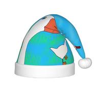 WZYCWB Chapeau de fête de Noël à motif d'oie blanche heureuse, cadeau d'activités de classe pour enfants, accessoire de décoration de Noël