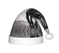 WZYCWB Chapeau de fête de Noël à motif étalon noir, cadeau d'activité de classe pour enfants, accessoire de décoration de Noël