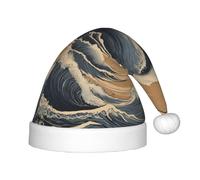 WZYCWB Chapeau de fête de Noël à motif vagues de la Baltique, cadeau d'activités de classe pour enfants, accessoire de décoration de Noël