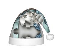 WZYCWB Chapeau de fête de Noël à motifs fragments de pixels en céramique, cadeau d'activité de classe pour enfants, accessoire de décoration de Noël