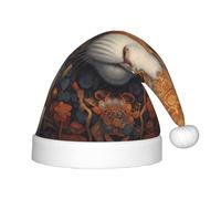 WZYCWB Chapeau de fête de Noël avec impression œil de chat, cadeau d'activité de classe pour enfants, accessoire de décoration de Noël