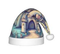 WZYCWB Chapeau de fête de Noël imprimé château de conte de fées, cadeau d'activités de classe pour enfants, accessoire de décoration de Noël