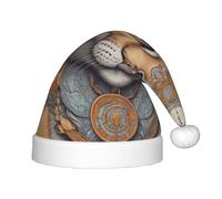 WZYCWB Chapeau de fête de Noël imprimé œil de chat, cadeau d'activité de classe pour enfants, accessoire de décoration de Noël