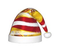 WZYCWB Chapeau de fête pour enfants avec drapeau de l'Espagne, pour fête de Noël, événement de Noël, spectacle, fête de vacances, mode pour enfants, chapeau de Noël
