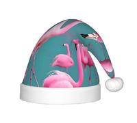 WZYCWB Chapeau de fête pour enfants avec un troupeau de flamants roses pour le Nouvel An, un événement de Noël, une scène de spectacle, une scène de vacances, un chapeau de Noël tendance pour enfants