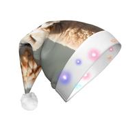 WZYCWB Chapeau de Père Noël à motif avatar d'alpaga | Chapeau de vacances lumineux en peluche pour Noël, Nouvel An et événements de fête