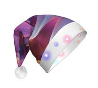 WZYCWB Chapeau de Père Noël à motifs de blocs angulaires | Chapeau de vacances lumineux en peluche pour Noël, Nouvel An et événements de fête