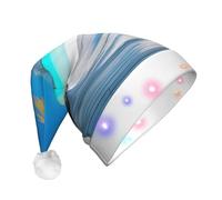 WZYCWB Chapeau de Père Noël à motifs de vacances aux Maldives | Chapeau de vacances lumineux en peluche pour Noël, Nouvel An et événements de fête