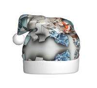 WZYCWB Chapeau de Père Noël à motifs fragments de pixels en céramique, adapté pour les fêtes de Noël, le réveillon du Nouvel An et les spectacles sur scène.