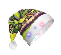 WZYCWB Chapeau de Père Noël grenouille dans un étang | Chapeau de vacances lumineux en peluche pour Noël, Nouvel An et événements de fête