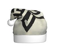 WZYCWB Chapeau de Père Noël imprimé symbole cône unique, adapté pour les fêtes de Noël, le réveillon du Nouvel An et les spectacles sur scène.