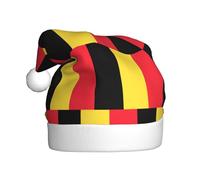 WZYCWB Chapeau de Père Noël pour adulte - Drapeau de la Belgique - 40 cm de haut - Unisexe - Décoration de Noël