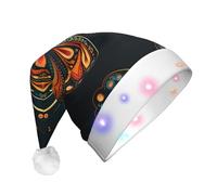 WZYCWB Chapeau de Père Noël vintage en forme de papillon | Chapeau de vacances lumineux en peluche pour Noël, Nouvel An et événements de fête