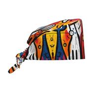 WZYCWB Chapeau de travail Weird Graffiti - Tissu super absorbant la transpiration et séchage rapide + design réglable Noir