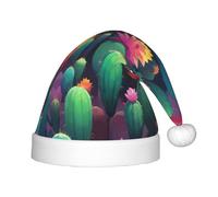 WZYCWB Chapeaux de Noël à motif cyber cactus pour enfants, chapeaux pointus mignons, décorations de fête de Noël et cadeaux pour réunions de famille
