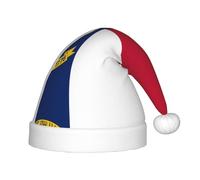 WZYCWB Chapeaux de Noël à motif drapeau du Dakota du Nord pour enfants, jolis chapeaux pointus, décorations de fête de Noël et cadeaux pour réunions de famille