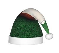 WZYCWB Chapeaux de Noël blancs imprimés ballon de rugby pour enfants, chapeaux pointus mignons, décorations de fête de Noël et cadeaux pour réunions de famille
