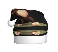 WZYCWB Chapeaux de Père Noël à motif petit singe - Parfait pour le réveillon de Noël, le Nouvel An et les fêtes de fin d'année