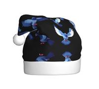 WZYCWB Chapeaux de Père Noël à motifs de pigeons pixels, parfaits pour le réveillon de Noël, le Nouvel An et les fêtes de fin d'année