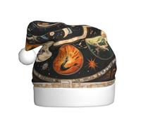 WZYCWB Chapeaux de Père Noël imprimés Astrolabe - Idéal pour le réveillon de Noël, le Nouvel An et les fêtes de fin d'année - Décorations festives