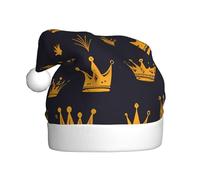 WZYCWB Chapeaux de Père Noël imprimés avec petite couronne - Idéal pour le réveillon de Noël, le réveillon du Nouvel An et les fêtes de fin d'année - Décorations festives