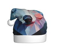 WZYCWB Chapeaux de Père Noël imprimés Block Wolf - Idéal pour le réveillon de Noël, le Nouvel An et les fêtes de fin d'année - Décorations festives