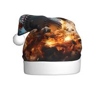 WZYCWB Chapeaux de Père Noël imprimés de baseball - Parfait pour le réveillon de Noël, le Nouvel An et les fêtes de fin d'année