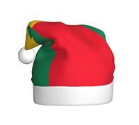 WZYCWB Chapeaux de Père Noël imprimés drapeau du Bénin - Idéal pour le réveillon de Noël, le Nouvel An et les fêtes de fin d'année - Décorations festives