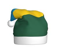 WZYCWB Chapeaux de Père Noël imprimés drapeau du Rwanda - Idéal pour le réveillon de Noël, le réveillon du Nouvel An et les fêtes de fin d'année - Décorations festives
