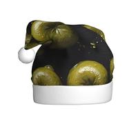 WZYCWB Chapeaux de Père Noël imprimés en pâte de haricots - Idéal pour le réveillon de Noël, le Nouvel An et les fêtes de fin d'année - Décorations festives