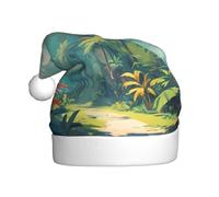 WZYCWB Chapeaux de Père Noël rétro à motif jungle - Parfait pour le réveillon de Noël, le Nouvel An et les fêtes de fin d'année