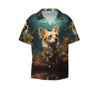 WZYCWB Chemise à manches courtes pour petit animal de compagnie - Style élégant et décontracté - Pour les affaires - Noir - Tailles S-4XL