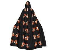 WZYCWB Clever Fox Cape à capuche pour Halloween, costume de fête, carnaval, jeu de rôle