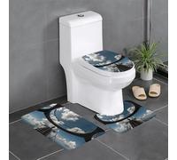 WZYCWB Cloud Observation Deck Lot de 3 tapis de salle de bain, paillasson, tapis de cuisine, baignoire et décoration d'intérieur