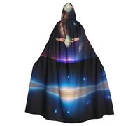 WZYCWB Cosmic Saturne Cape à capuche pour adulte Convient pour les réunions de famille, les spectacles sur scène, le cosplay et les fêtes d'Halloween