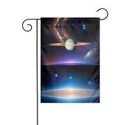 WZYCWB Cosmic Saturne Drapeaux décoratifs de jardin imprimés, imperméables pour l'extérieur, décoration d'ambiance festive