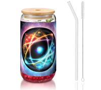 WZYCWB Couvercle en bambou imprimé Wonderful Universe pour café glacé chaud et froid, thé au lait et bière. Une tasse à eau élégante.