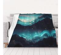WZYCWB Couverture en flanelle imprimée avec étoiles de science-fiction de 203,2 x 152,4 cm - 76,2 à 203,2 cm. Une couverture chaude pour l'automne à la maison et une couverture de voyage portable.