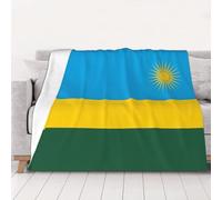 WZYCWB Couverture en flanelle imprimée Drapeau du Rwanda 101,6 x 76,2 cm - 76,2 - 203,2 cm. Une couverture chaude pour l'automne à la maison et une couverture de voyage portable.