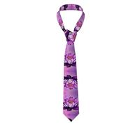WZYCWB Cravate classique Lotus violet parfaite pour les mariages, les cérémonies, les entretiens et les occasions formelles